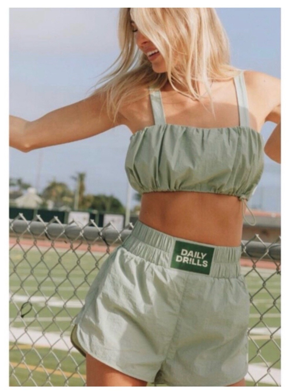 Daily Drills Sage green bounce set